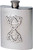 6oz Pewter Hip Flask With Double Celtic Triangle Embossed Design Ideal Gift
