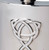 6oz Pewter Hip Flask With Double Celtic Triangle Embossed Design Ideal Gift