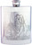Pewter Hip Flask Golfing Picture Scene Kidney Shape Engravable 6oz Screw Top Great Gift