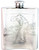 Pewter Hip Flask Golfing Picture Scene Kidney Shape Engravable 6oz Screw Top Great Gift