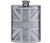 Pewter Hip Flask London On British Union Jack 6oz Space for Engravable Screw Top Great Gift