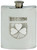 Pewter Hip Flask 6oz Traditional Irish Shamrock Shield Screw Top Engravable Great Gift
