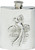Classic Golfing Hip Flask 4oz Kidney Shape English Pewter Engravable Great Gift