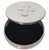 Trinket Box Pewter Large Embossed Cross Design Insert on Lid 90mm