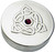 Trinket Box Pewter Large Celtic Trinity Inset Amethyst Coloured Stone Lid 90mm