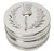 Trinket Box Pewter Round with Embossed with Scottish Thistle Design on Lid 50mm