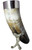 Traditional Medieval Pewter Scottish Drinking Horn With Pewter Base and Foot