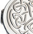Trinket Pewter Box Round Hinged Lid with Celtic Scroll Design Insert on Lid 90mm