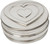 Trinket Box Pewter Round with Double Heart Design on Lid 50mm