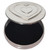 Trinket Box Pewter Round with Double Heart Design on Lid 50mm