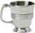 Christening Cup Pewter 1/2 Pint Single Band Nursery Characters Great Gift