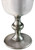 Pewter Chalice Wine Goblet Plain Design Flared Lip Shaped Stem 5" Ideal Gift