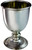 Plain Medieval Pewter Goblet Rolled Lip 5" Engravable