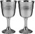 Pewter Stemmed Medieval Goblets Presentation Boxed Ideal Wedding Gift
