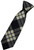 Mens All Wool Tie Woven Scotland - MacFarlane Black White Ancient Tartan