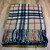 Scottish Tartan Wool Mix Blanket Throw Warm and Soft Camel Thompson Travel Plaid Picnic Knee Wool Rug 182 cm x 152 cm