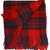 Scottish Tartan Wool Mix Blanket Throw Warm and Soft Fraser Modern Red Travel Plaid Picnic Knee Wool Rug 182 cm x 152 cm