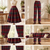 AI-generated Clare tartan project inspiration: skirt, trousers, curtains, cushion, sofa and ottoman. Fabric only; finished items are illustrative.
