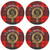 Cumming Scottish Clan Family Name Round Cork Coasters Set of 4