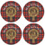 Mackinnon Scottish Clan Family Name Round Cork Coasters Set of 4