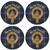 MacNeil Scottish Clan Family Name Round Cork Coasters Set of 4