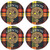 Gibson Scottish Clan Family Name Round Cork Coasters Set of 4