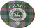 Craig Scottish Clan Family Name Round Cork Coasters Set of 4
