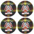 Baxter Scottish Clan Family Name Round Cork Coasters Set of 4