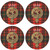 Hay Scottish Clan Family Name Round Cork Coasters Set of 4