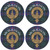 Morrison Scottish Clan Family Name Round Cork Coasters Set of 4
