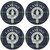 Lamont Scottish Clan Family Name Round Cork Coasters Set of 4