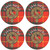 Chalmers Scottish Clan Family Name Round Cork Coasters Set of 4