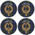 Smith Scottish Clan Family Name Round Cork Coasters Set of 4