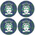 Irvine Scottish Clan Family Name Round Cork Coasters Set of 4