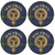 MacEwan Scottish Clan Family Name Round Cork Coasters Set of 4