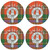 MacLean Scottish Clan Family Name Round Cork Coasters Set of 4