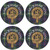 Farquharson Scottish Clan Family Name Round Cork Coasters Set of 4