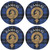 Ramsay Scottish Clan Family Name Round Cork Coasters Set of 4
