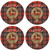 Scott Scottish Clan Family Name Round Cork Coasters Set of 4
