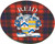 Reid Scottish Clan Family Name Round Cork Coasters Set of 4