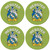 Webster English Ancestry Family Name Round Cork Coasters Set of 4