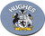 Hughes English Ancestry Family Name Round Cork Coasters Set of 4