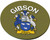 Gibson English Ancestry Family Name Round Cork Coasters Set of 4