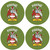 Payne English Ancestry Family Name Round Cork Coasters Set of 4