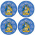Reagan Irish Clan Name Round Cork Coasters Set of 4 Irish Gift