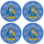 Devlin Irish Clan Name Round Cork Coasters Set of 4 Irish Gift
