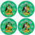 O'Rourke Irish Clan Name Round Cork Coasters Set of 4 Irish Gift