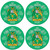 Malone Irish Clan Name Round Cork Coasters Set of 4 Irish Gift