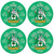 Flanagan Irish Clan Name Round Cork Coasters Set of 4 Irish Gift