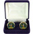 Scottish Clan Mens Cufflinks Shaw Clan Crest Product Of Scotland Gold Colour